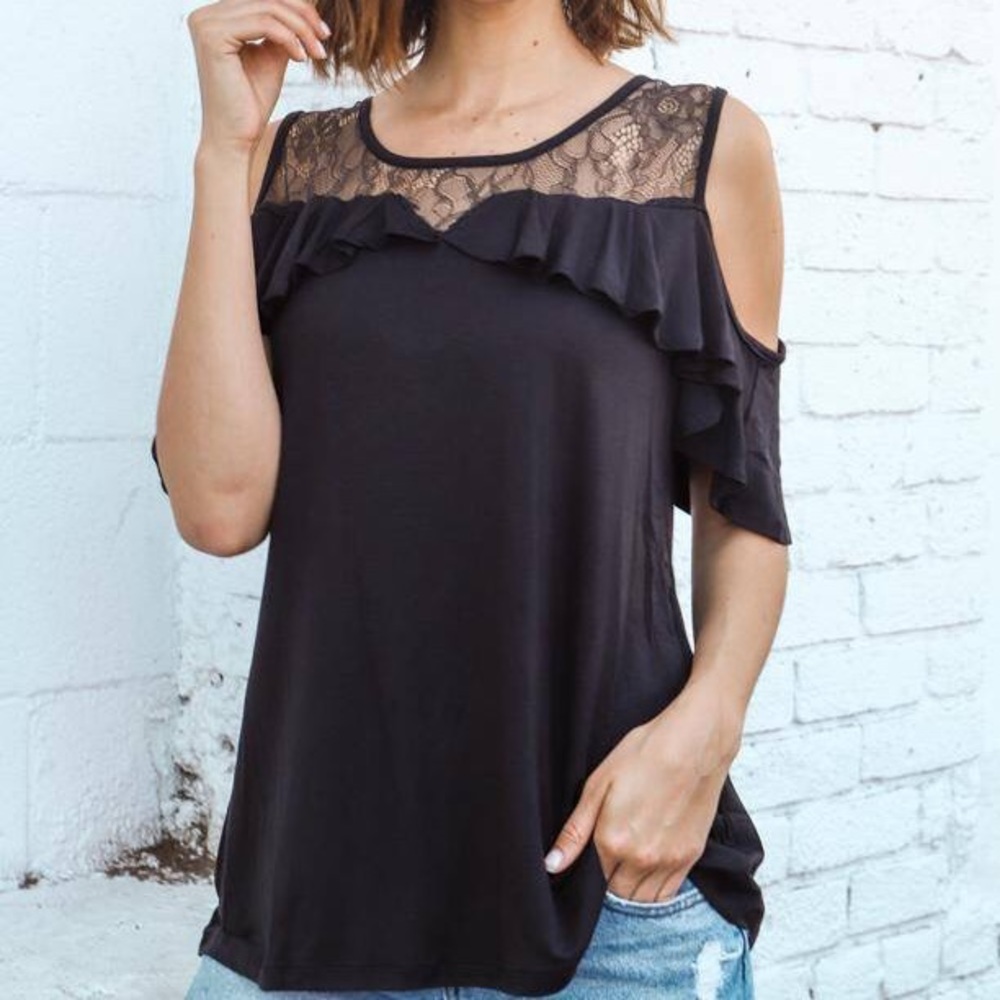 Lacey Black Top